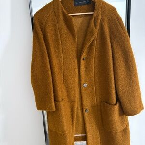 Zara Basic Mustard Wool Jacket
